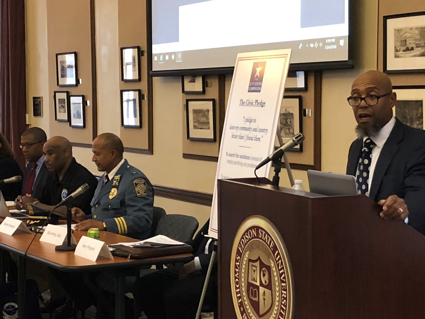 Solutions Forum on police/community relations at Thomas Edison State University